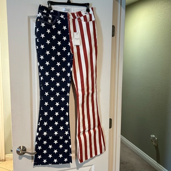 American flag flare jeans NWT - Picture 1 of 3